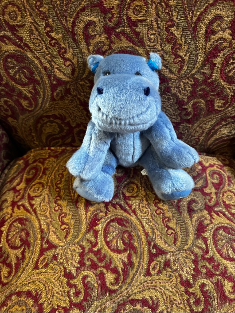 Shining Star Plush Hippopotamus Blue Fury Children Fun Toy W/ Tag Plushie